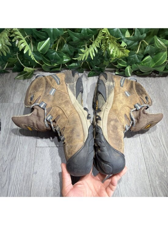 Men\'s Keen Detroit Mid Brown Leather Steel Toe Waterproof Boots Shoes Size 11 main image 6